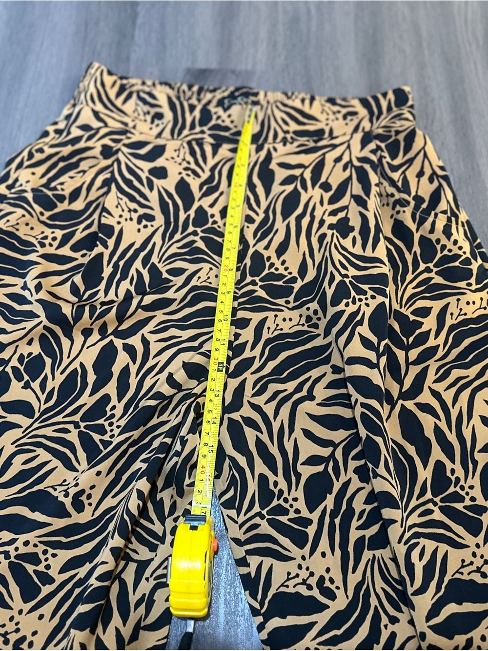 Abstract Print Wide Leg Palazzo Pants High Rise Pull-On Medium - Picture 4 of 10